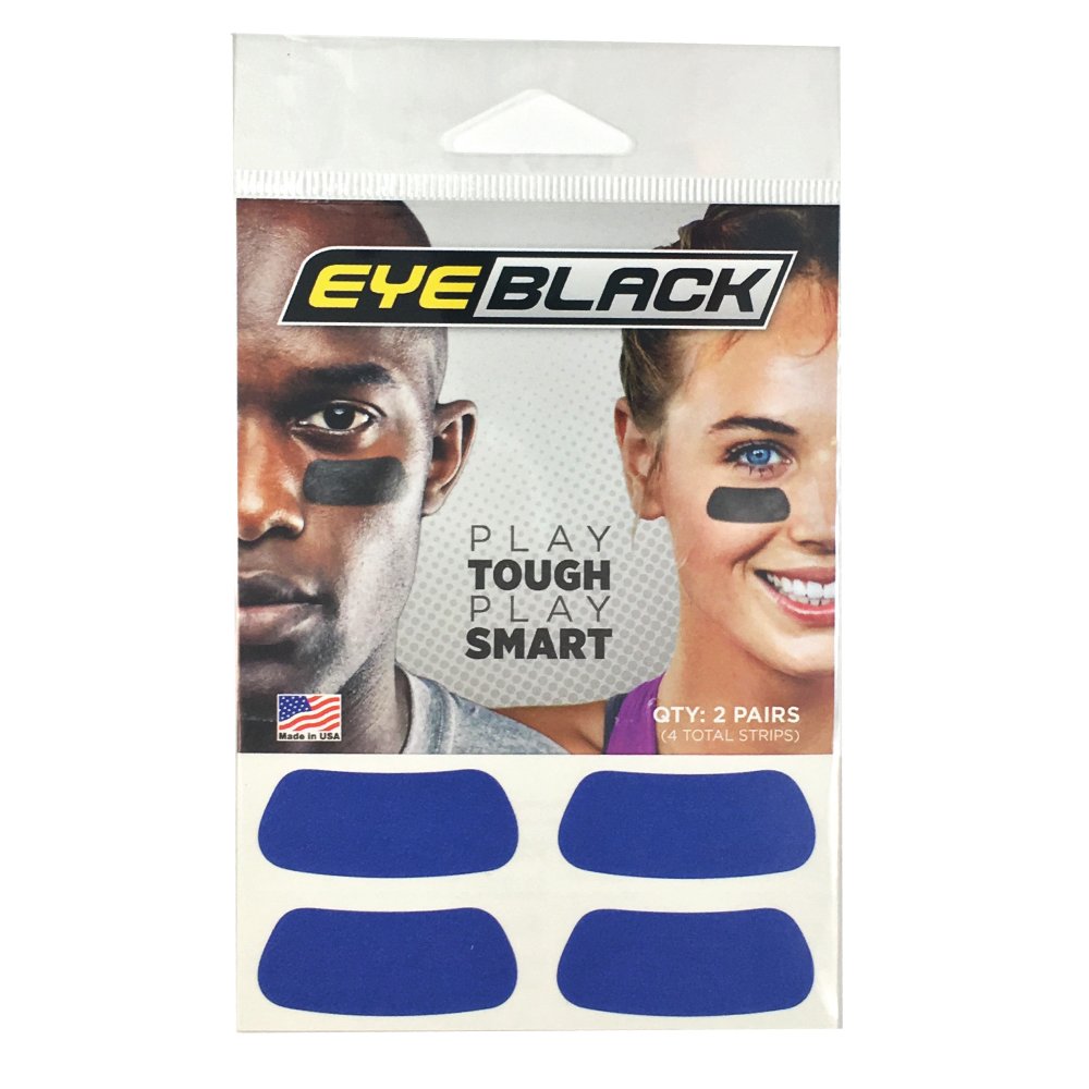 EyeBlack Blue Football Baseball Softball Strips, 2 Pairs : Amazon
